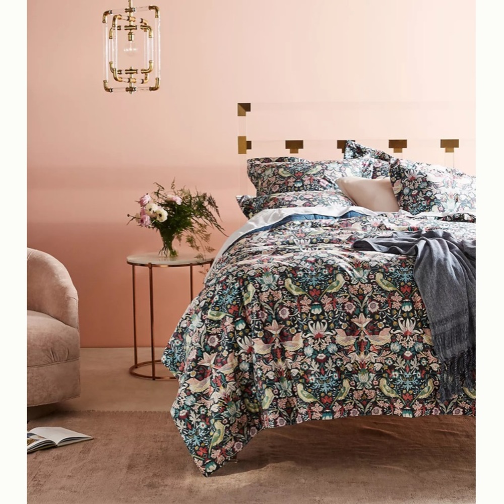 Liberty for Anthropologie Strawberry Thief Quilt